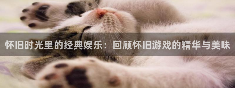 星欧娱乐官方注册登录：怀旧时光里的经典娱乐：回顾怀旧游戏的精